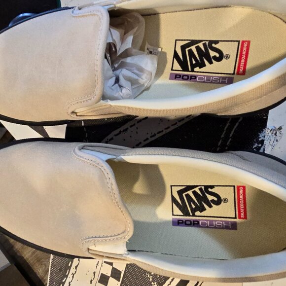 Vans Skate Slip-On Sneakers Shoes Tan/Black VN0A2Z31Y59 Men's US SIZE 10 NEW - Picture 9 of 14